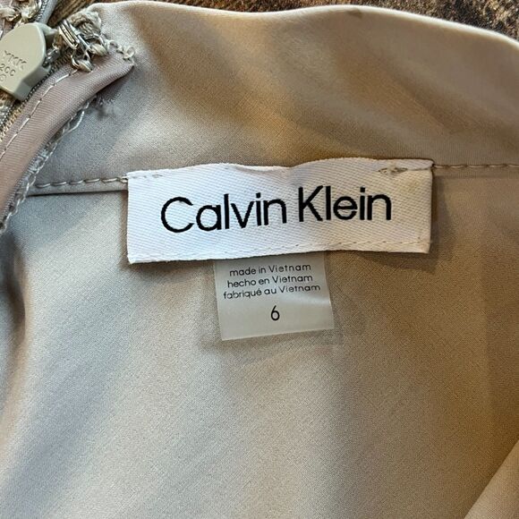 Calvin Klein Tan Shorts Romper Drawstring Waist Pockets Utility Sleeveless 6 - Picture 8 of 9